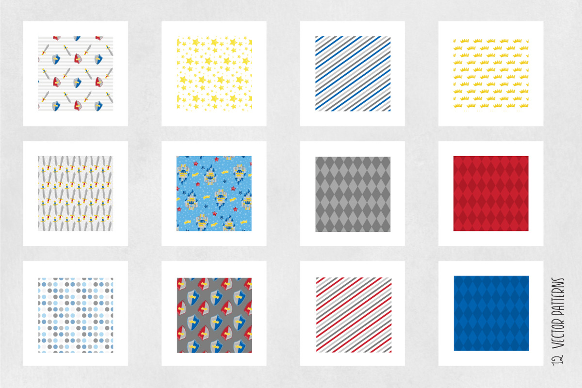 FAIRYTALE PRINCE Pattern collection, a Pattern Graphic by PrettyPatterns
