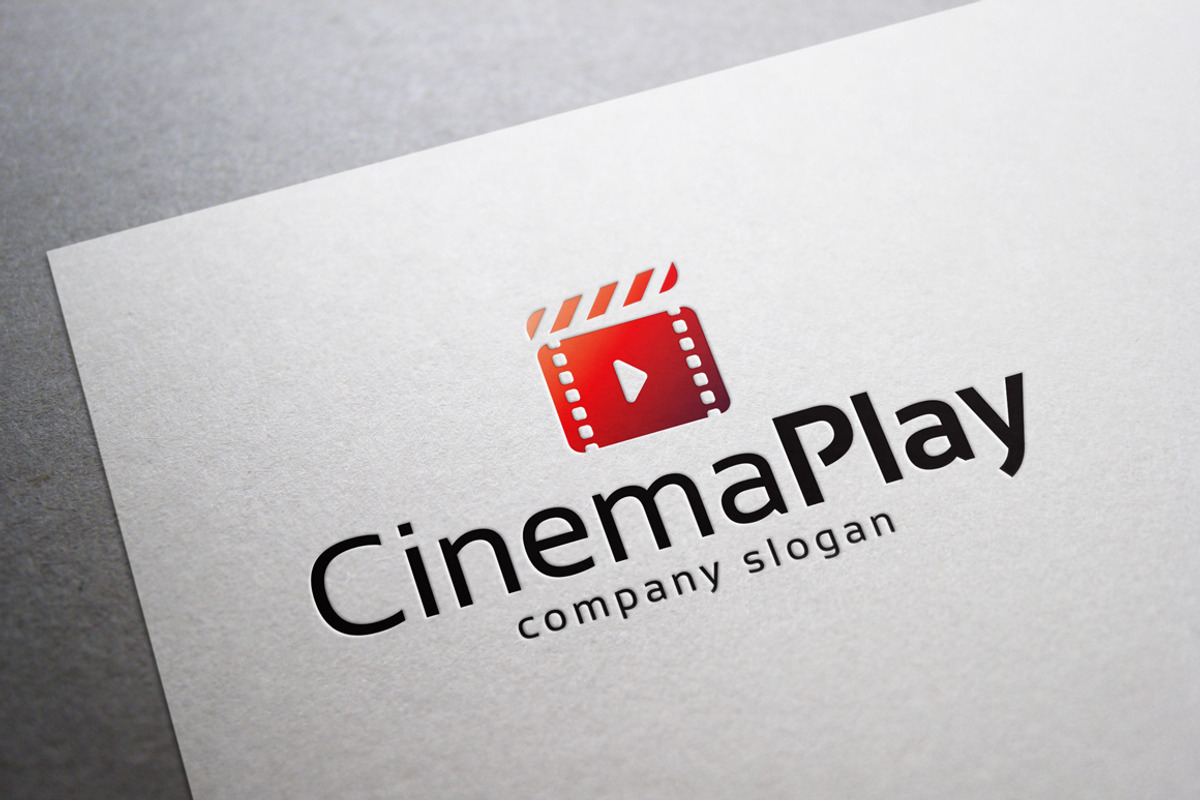 Cinema Play Logo, a Branding & Logo Template by EmilGuseinov (Photo 1 of 2)