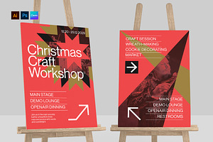Modern Christmas Poster Template, a Poster Template by BrandPacks