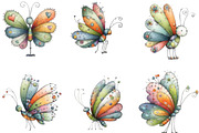 Whimsical Spring Butterfly Clipart, an Illustration by Designking (Thumbnail 3 of 5)