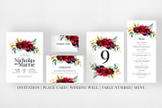 Wedding Invitation Suite - Burgundy, an Invitation Template by Azka Creative (Thumbnail 5 of 5)