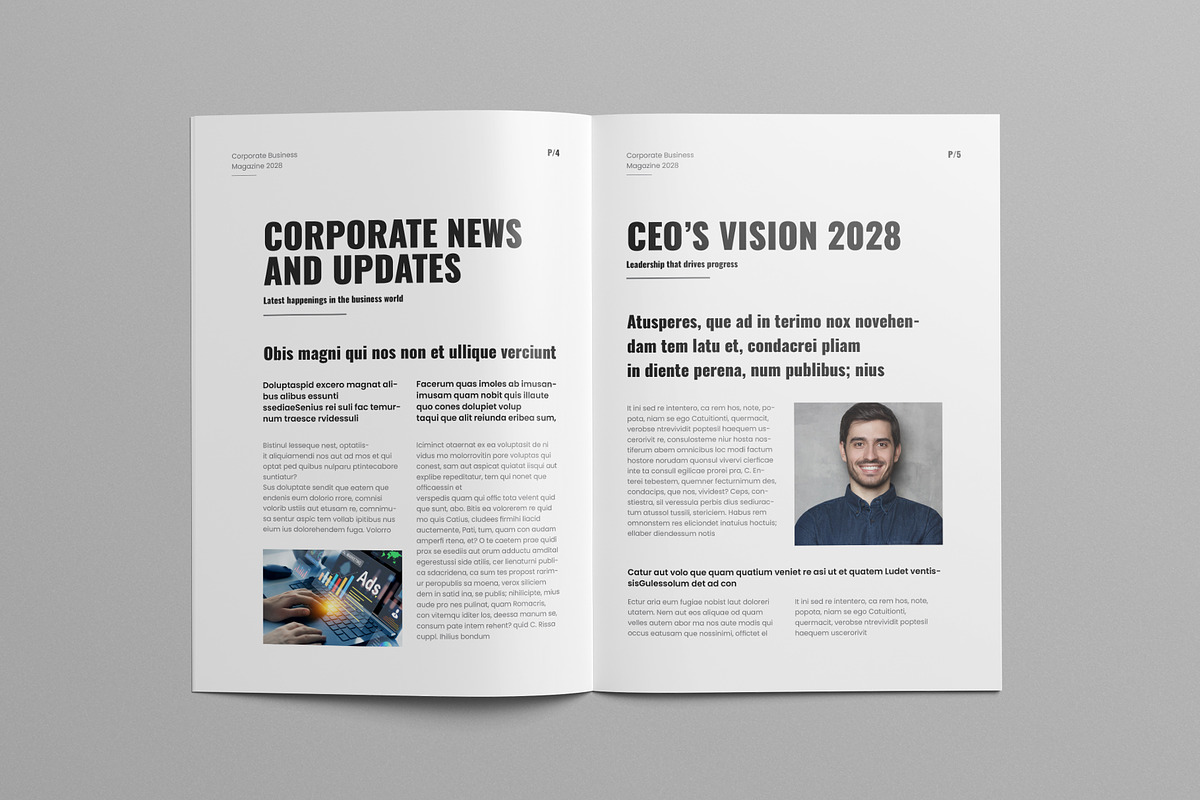 Magazine Layout Canva, a Magazine Template by Pixelpick (Photo 6 of 9)