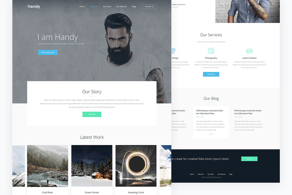 Handy — Portfolio PSD Template, a Websites & App Template by artemmashirov (Photo 2 of 4)