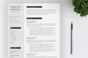 Resume Template Word / 4 Pages