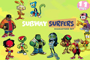 SUBWAY SURFERS PNG SET, a Person Illustration by XiXong STUDIO (Thumbnail 1 of 6)