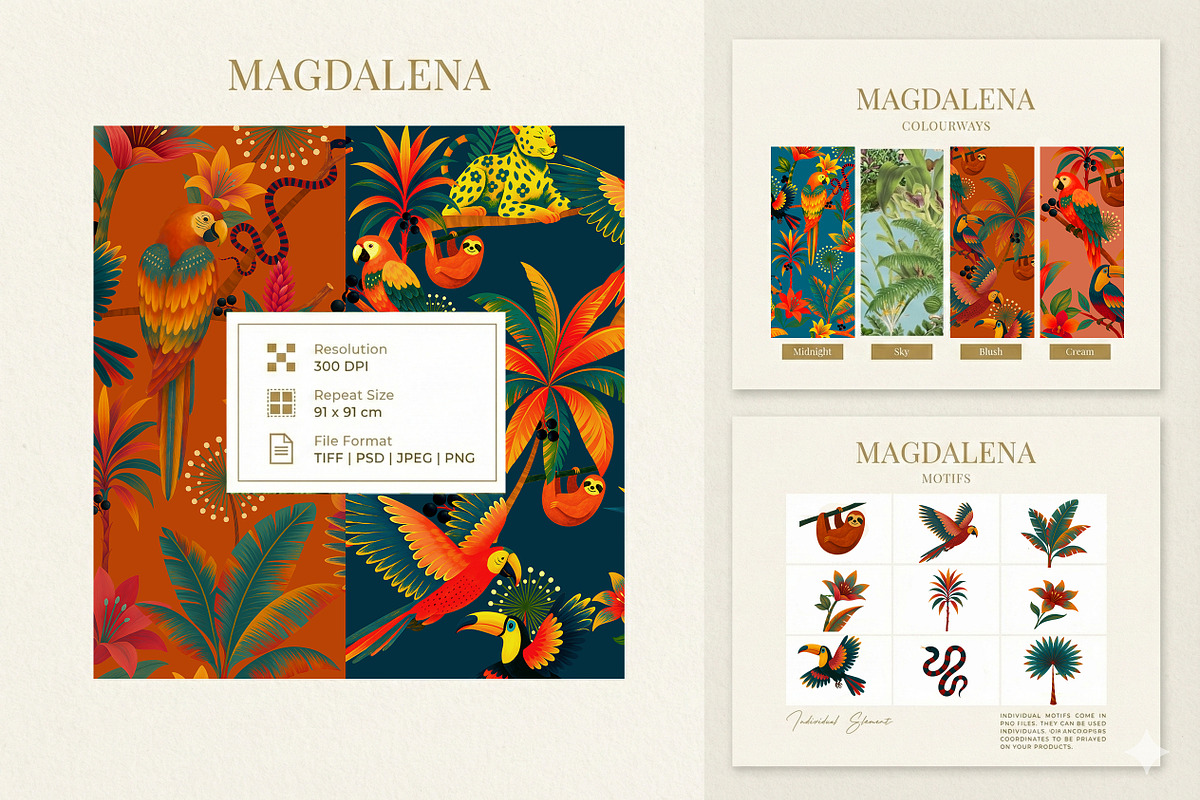 Amazonian Botanical Seamless, a Wallpaper Graphic by Luiz da Rolt Grathwohl (Photo 3 of 8)