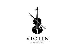 Violin Orchestra Musical Logo, a Branding & Logo Template by ika trisiana