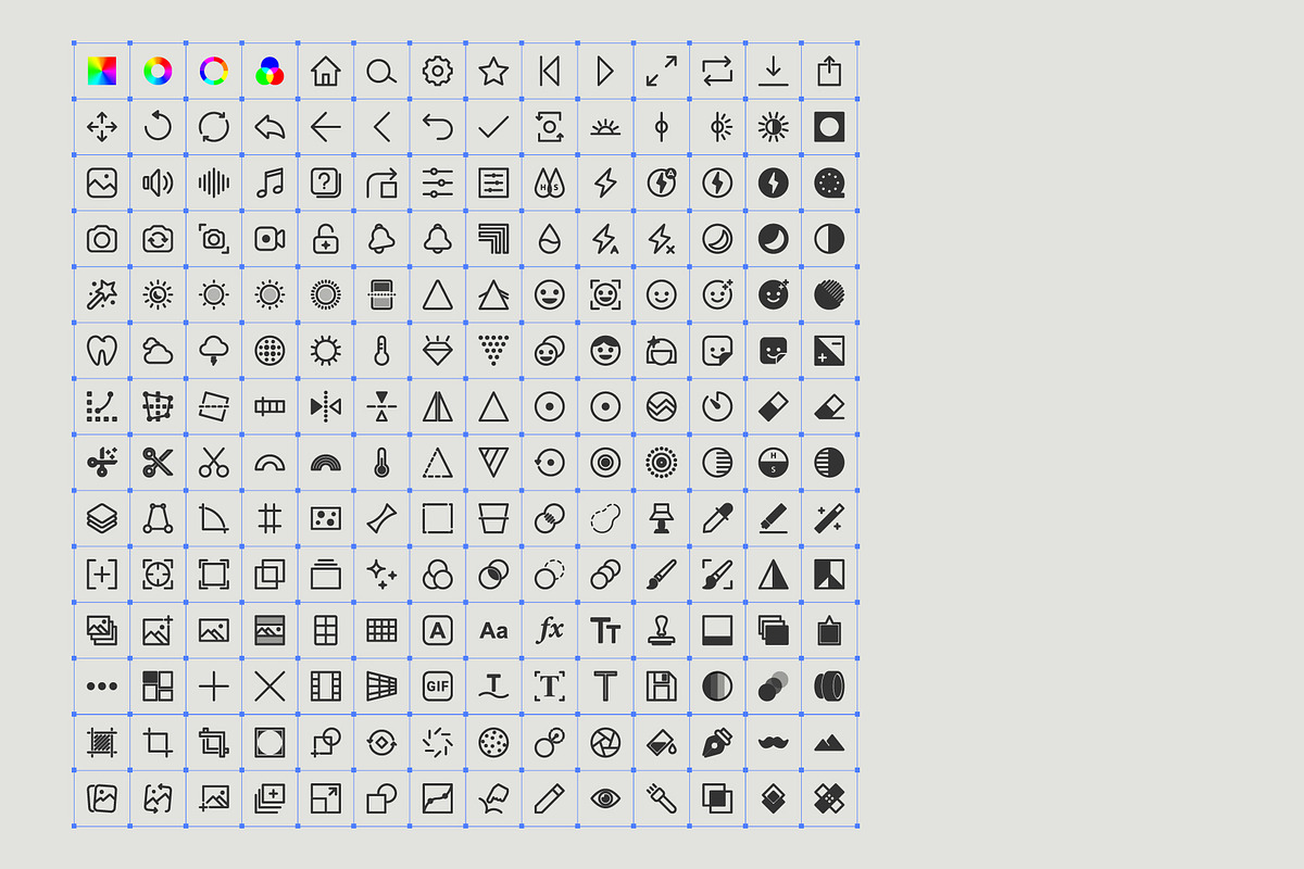 Edit icons set, an Outline Icon by karnofff (Photo 5 of 12)