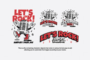Mic Rock Cartoon Character, an Illustration by Decoconio Design (Thumbnail 2 of 4)