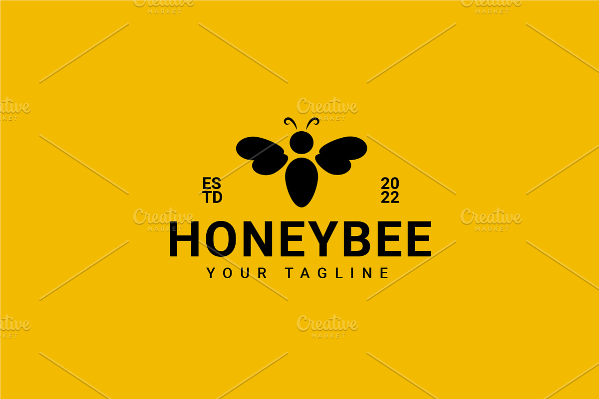 Minimalist Honeybee Logo Bundle, a Branding & Logo Template by Dyn Studio (Photo 3 of 6)