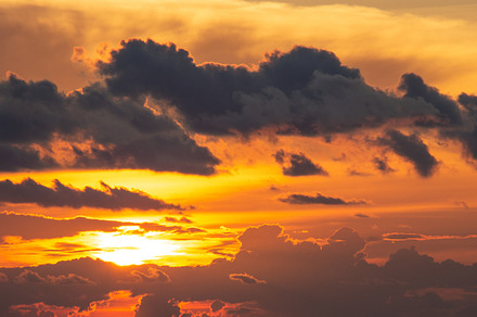 Dramatics orange and red sunset, a Nature Photo by Maria Kray