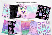 Creepy clipart and pattern bundle, an Illustration by Gaynor Carradice Designs (Thumbnail 3 of 3)