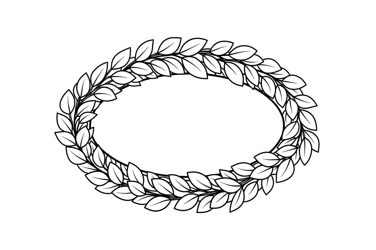 Botanical Oval Wreath Frame Bundle, an Illustration by Designer_Momina (Photo 25 of 51)