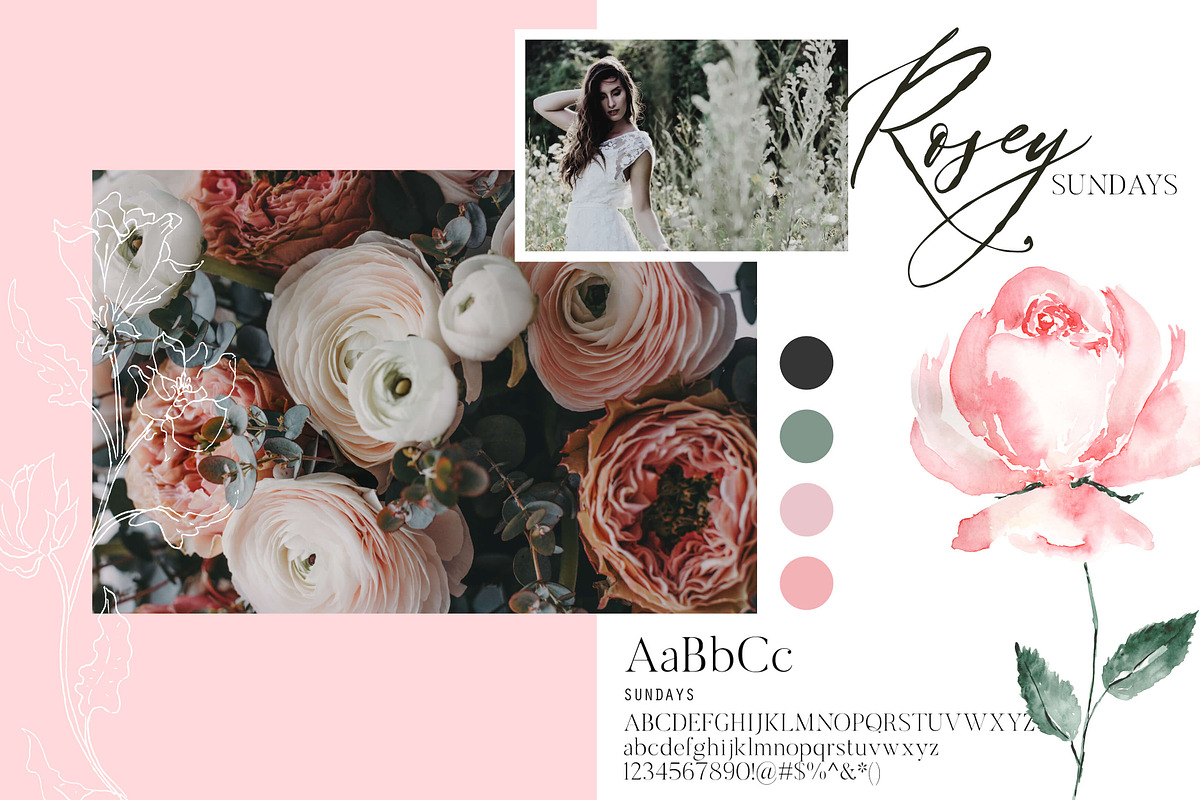 RoSA - Floral Clipart, an Illustration by The Autumn Rabbit Ltd (Photo 14 of 14)