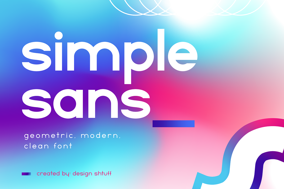 SIMPLE SANS - A SUUUPER CLEAN FONT, a Sans Serif Font by DESIGN SHTUFF (Photo 1 of 10)