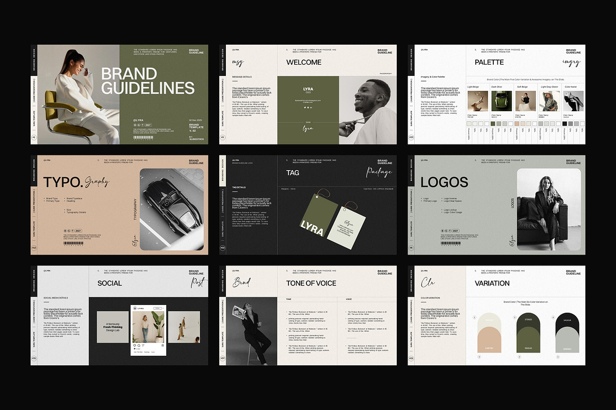 Lyra | Brand Guidelines, a Presentation Template by slidestock55 (Photo 9 of 17)