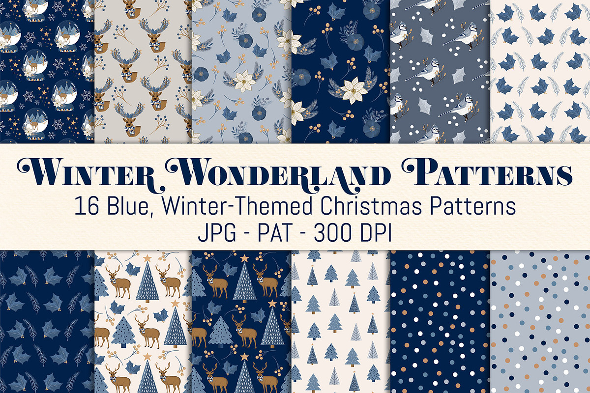 Christmas Seamless Patterns, a Pattern Graphic by The Audacious Brush (Photo 1 of 5)