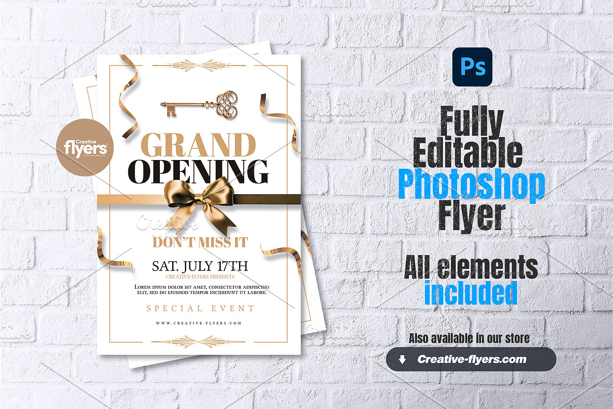 Inauguration Flyer Template, a Print Template by Rome B Creation (Photo 3 of 3)