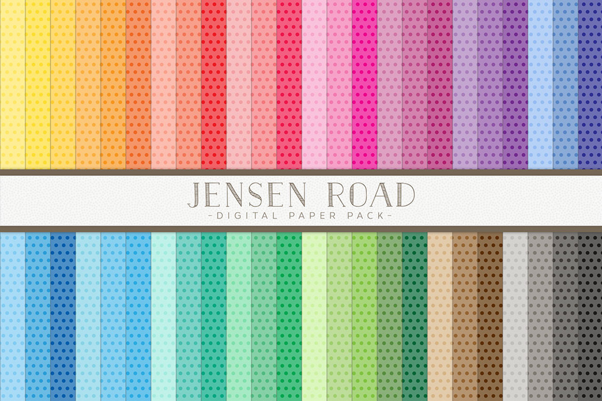 Mini Polka Dot Rainbow Value Pack, a Pattern Graphic by Jensen Road