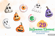 Haunted House Halloween Clipart, a Decorative Illustration by Apixsala (Thumbnail 9 of 14)