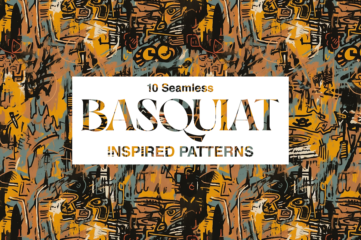 10 Art Series Patterns: Basquiat, a Pattern Graphic by Motifs (Photo 8 of 12)