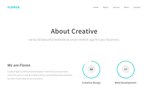 Floren - Onepage Portfolio Template