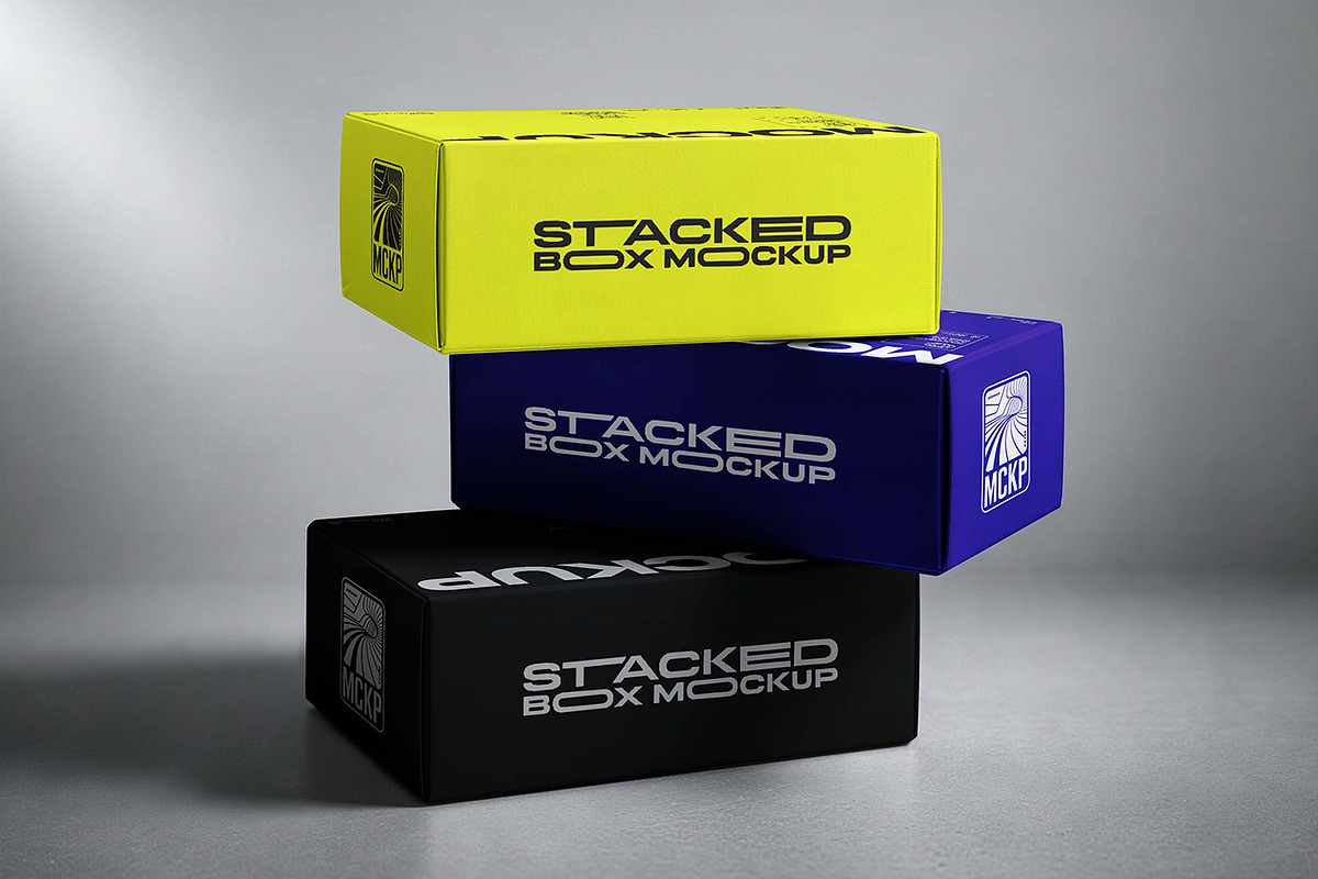 Stacked Box Mockup, a Packaging Mockup by Pitchlook.Studio (Photo 3 of 5)