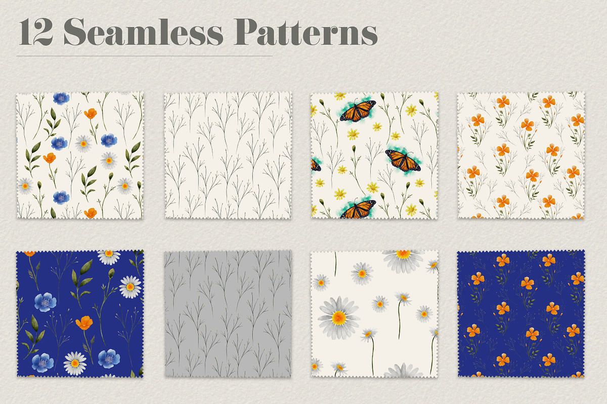 California Wildflowers, a Pattern Graphic by The Audacious Brush (Photo 7 of 9)