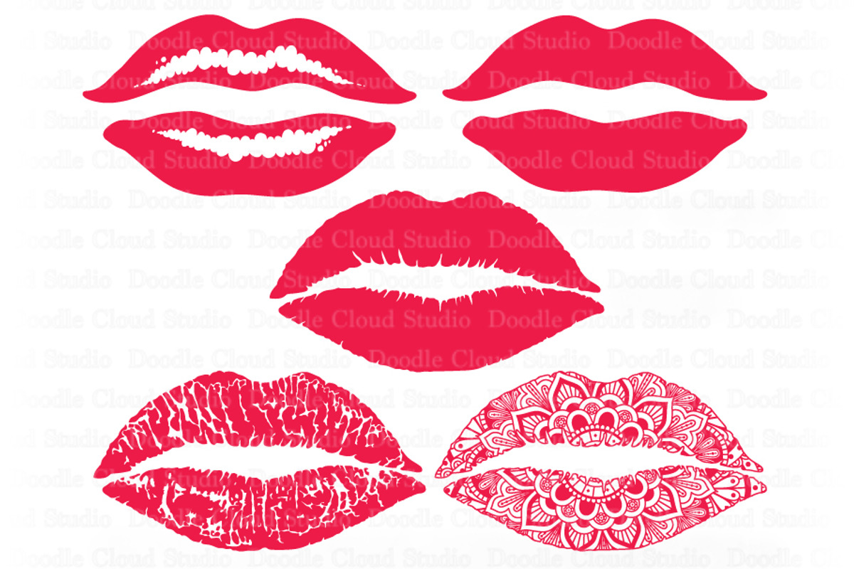 Lips SVG Kiss SVG, Kissing Lips SVG., an Illustration by Doodle Cloud ...