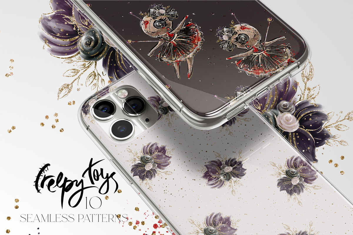 Creepy Halloween Voodoo Patterns, a Pattern Graphic by KaramfilaS (Photo 2 of 14)