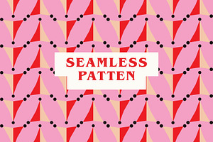 Pink Retro Geometrical Pattern