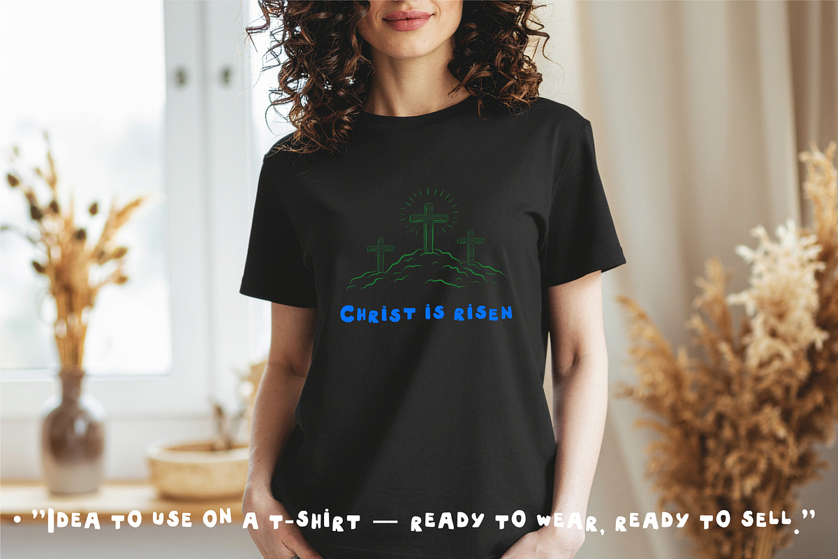 Easter Clipart Crucifixion of Jesus, a Decorative Illustration by Anada Arty (Photo 3 of 6)