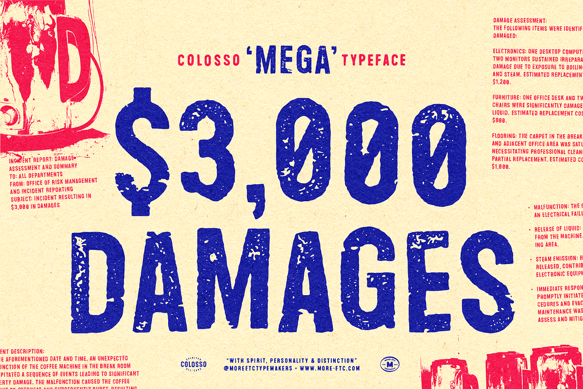 Colosso Display Font Collection, a Sans Serif Font by More Etc. Studios (Photo 12 of 19)