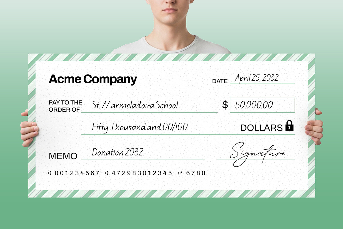 Giant Check Template, a Stationery Template by BrandPacks (Photo 6 of 6)