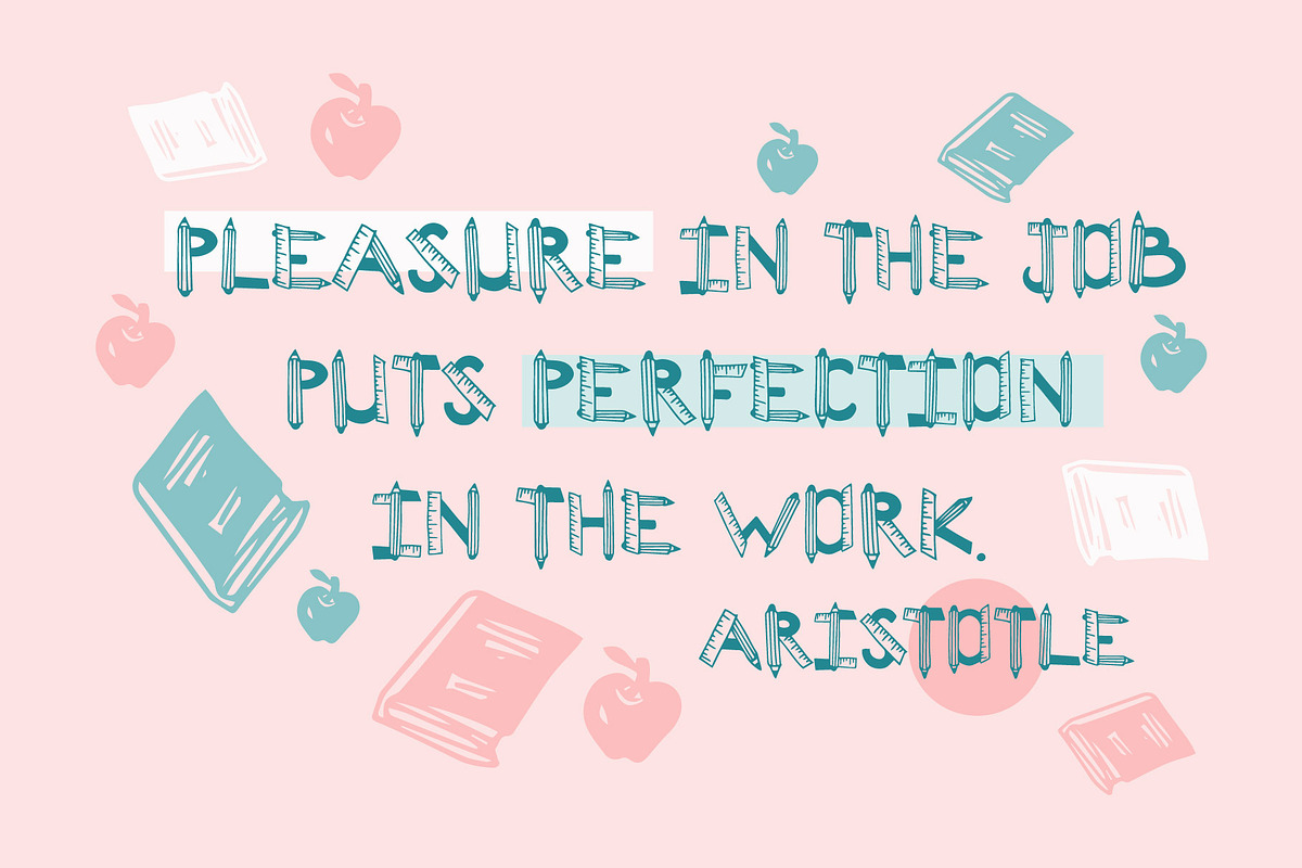 Rulers and Pencils Font, a Font by M.C. Iglesias (Photo 8 of 10)