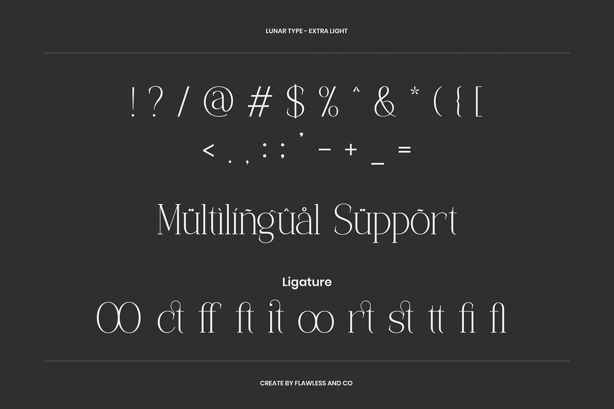 Lunar Type - Family Serif Font, a Serif Font by Flawless And Co (Photo 10 of 10)