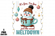 Funny Christmas Snowman Png, an Illustration by Daily.Designs (Thumbnail 1 of 10)