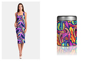 Psychedelic seamless patterns, a Pattern Graphic by Robusta (Thumbnail 5 of 6)