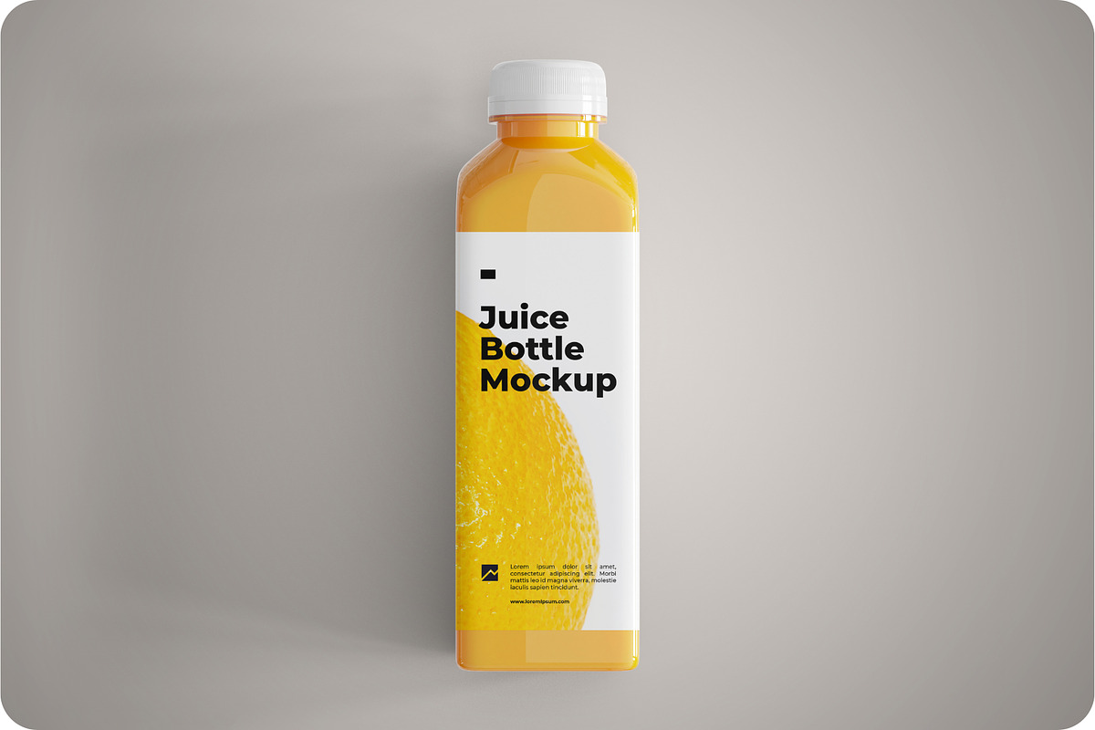 Square Juice Bottle Mockup - 5 PSD, a Packaging Mockup by Muhazdinata (Photo 4 of 7)