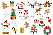 Merry Little Christmas Clipart, a Decorative Illustration by Oh Darling Graphics (Thumbnail 2 of 2)