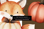 Autumn Pumpkin Birthday Clipart, a Decorative Illustration by OKArtHub (Thumbnail 5 of 9)