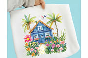 Whimsical Summer Floral Coastal Clip, an Illustration by designcity5 (Thumbnail 3 of 5)