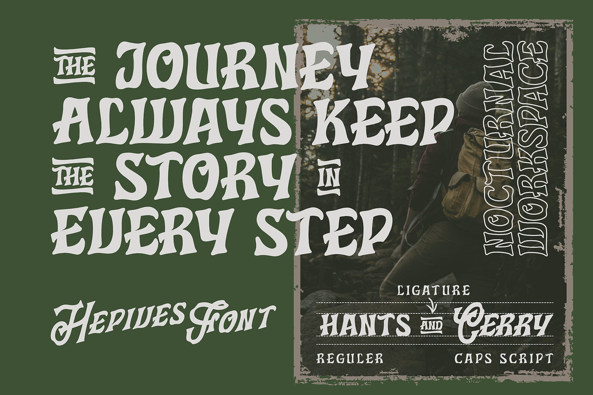 Hepives Font Family, a Script Font by Nocturnal Workspace (Photo 8 of 15)