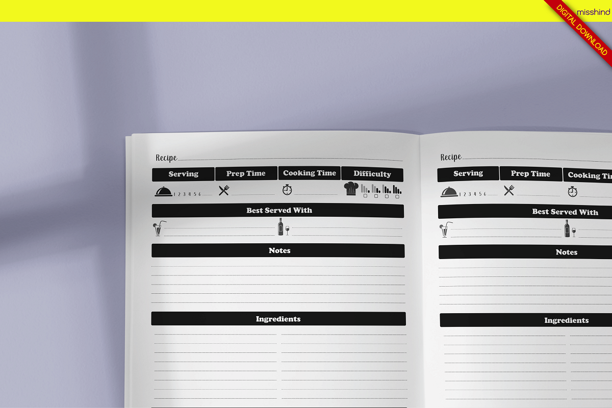Recipe Book • KDP Interior, a Templates & Theme by HyeRi (Photo 4 of 5)