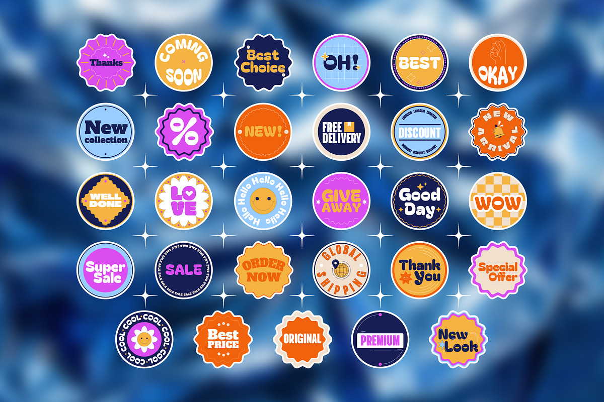 Neon Y2K Promo Sticker Pack, a Decorative Illustration by IMG Visuals (Photo 2 of 7)