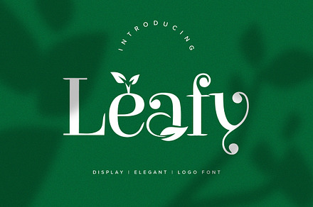 Leafy Logo Font, a Font by Kreativ Space