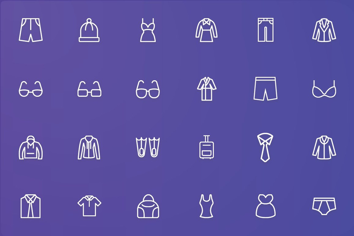 Clothes & Fashion Accessories Icons, an Outline Icon by FlatLineIcons (Photo 3 of 4)