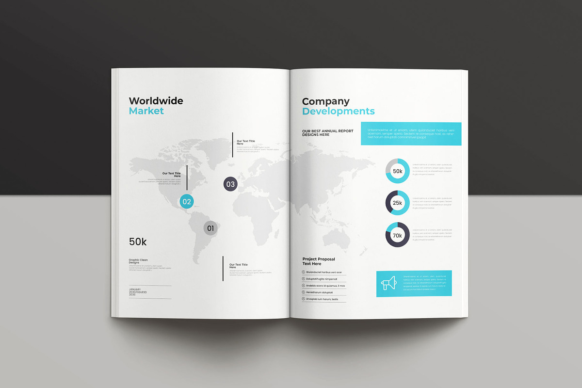 Annual Report Brochure Template, a Brochure Template by Creative-Work (Photo 6 of 8)