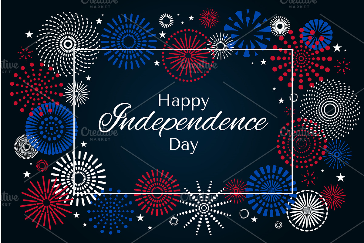 Fourth of July, Independence Day, a Seasonal Illustration by sceptical cactus