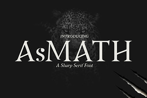 Asmath a Sharp Serif, a Serif Font by D&K Project